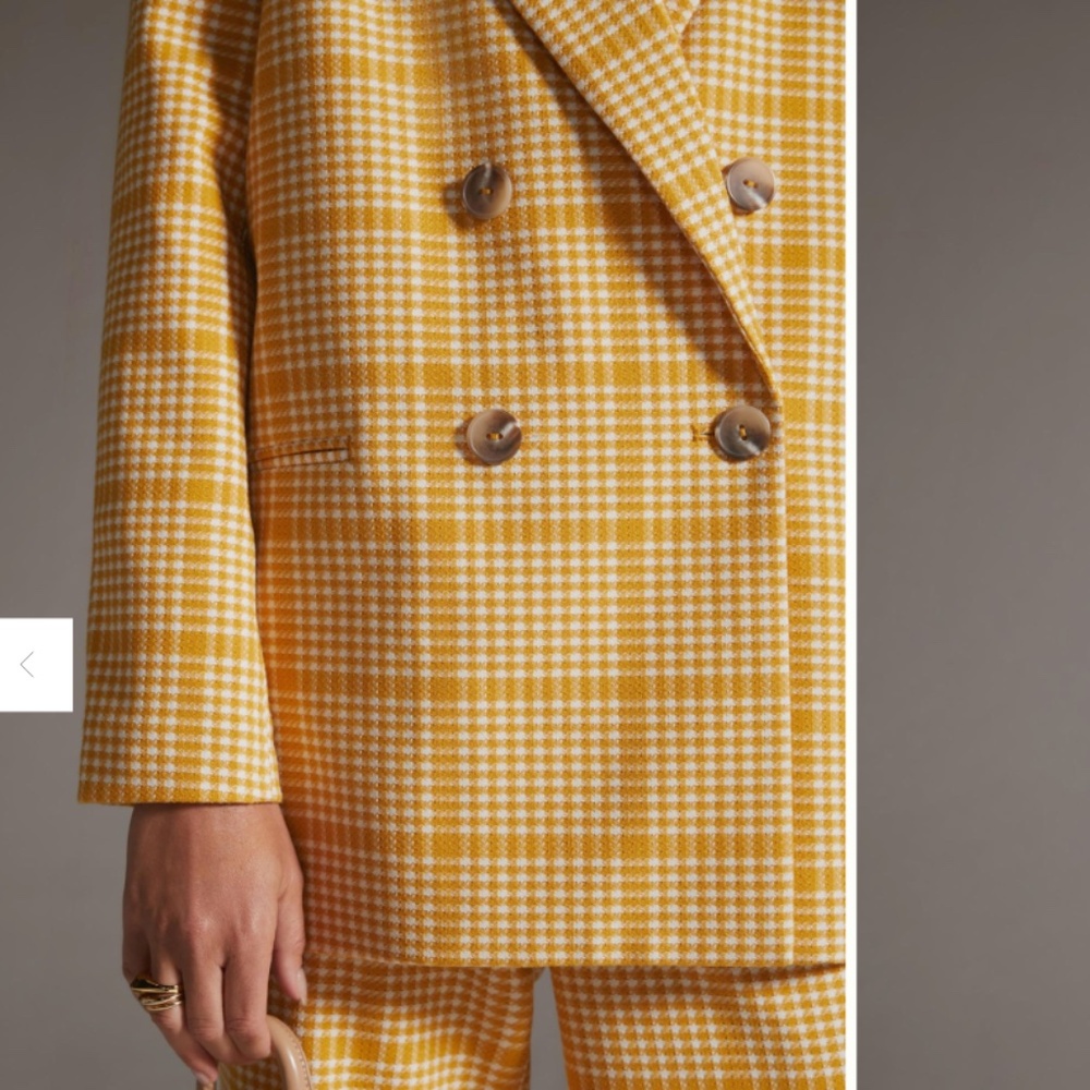 Oversized Double-Breasted Plaid Blazer from Anthropologie (Maeve) - Picture 3 of 9